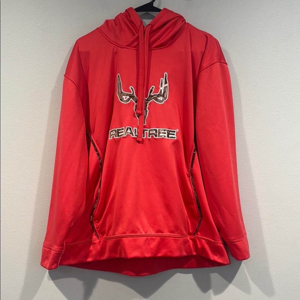 Real Tree Hot Pink Hoodie with Camo Graphic - Size XXL